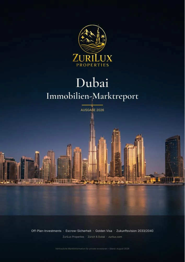 Cover des ZuriLux Dubai Immobilien-Marktreports 2026